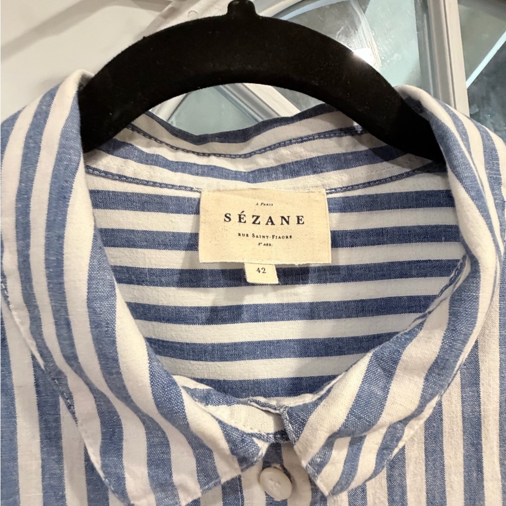 Sezane MAX SHIRT in Striped blue 42 / 10 - Picture 3 of 9